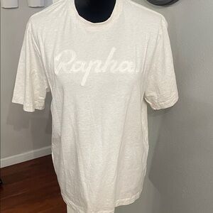 Rapha Logo Shirt Men's Large Crew Neck Short Sleeve Cycling Trail Riding